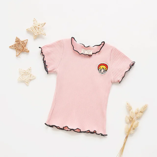 Summer Baby Girls Cute Red Heart Baby Girl T shirt Newborn Long Sleeve Baby Girls Clothes Solid