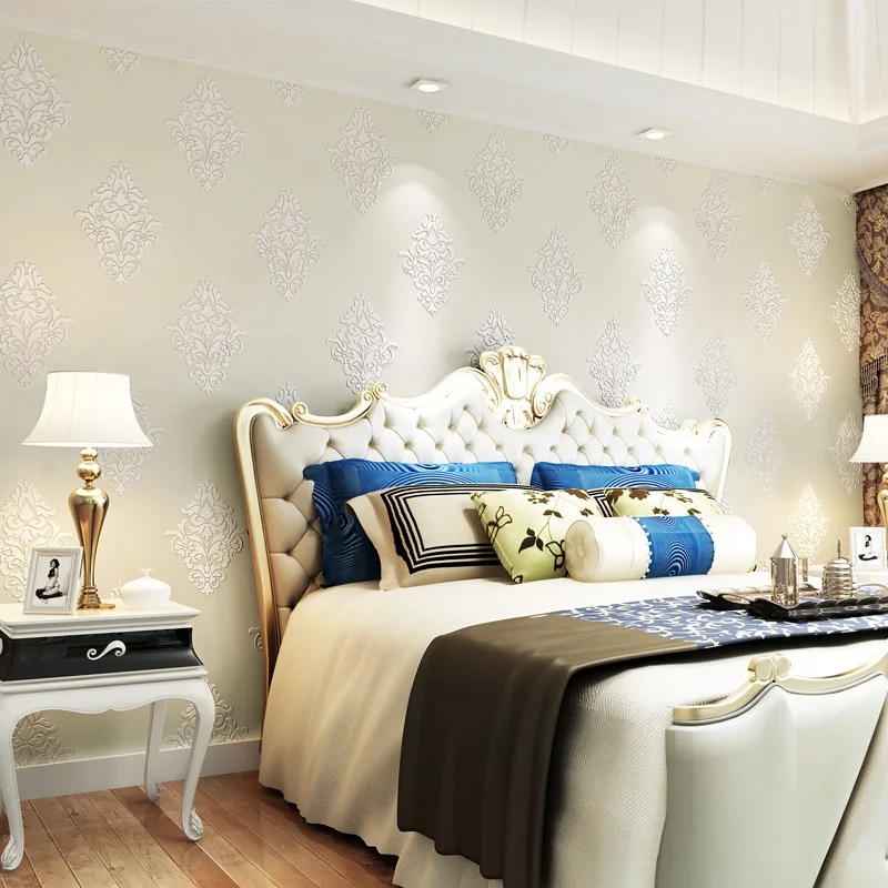 

beibehang papel de parede para quarto 3D non-woven wallpaper Continental Damascus bedroom living room TV backdrop wallpaper