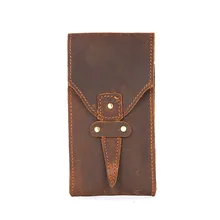 Настоящий мужской кошелек из натуральной кожи, повседневная дизайнерская маленькая поясная сумка из воловьей кожи, модный крючок, поясная сумка, чехол для телефона