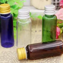 10 шт./лот 5/10/15/20/30/60 мл Пластик бутылка с Алюминий колпачок косметический контейнер путешествия комплекты Портативный PET лосьон крем