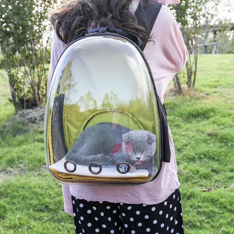 Dog Cat Space Capsule Shaped Cat Carriers Travel Carrying Breathable