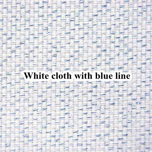 Clear stock 25x25cm Aida 14ct white cloth silver line blue pink cross stitch fabric brilliant pearl canvas DIY handmade