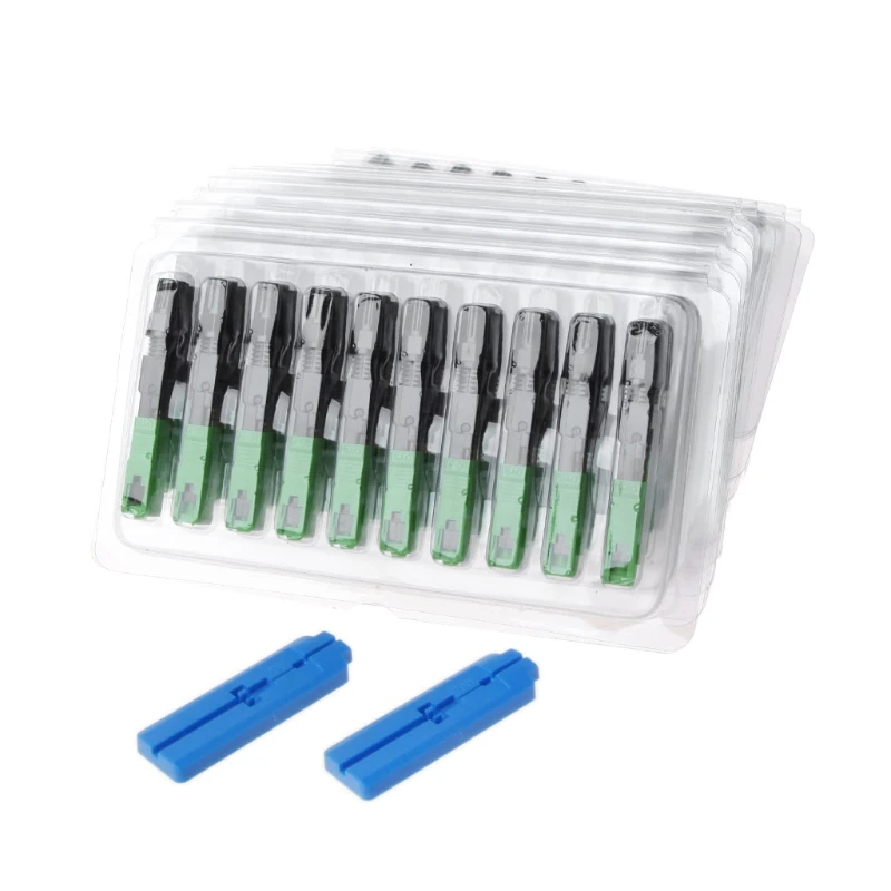 

100 Pcs SC/APC Optical Fast Connector Ear Adapter Fiber Quick Connector Flange X7YD