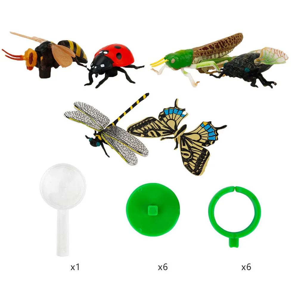 Притворяться, играть в игрушки образования и науки игрушки для детей имитация насекомых модель игрушки 6 шт. моделирования Стрекоза 30S8710