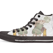 Японские животные NEZUMI Дизайн Повседневная парусиновая обувь на заказ Прямая