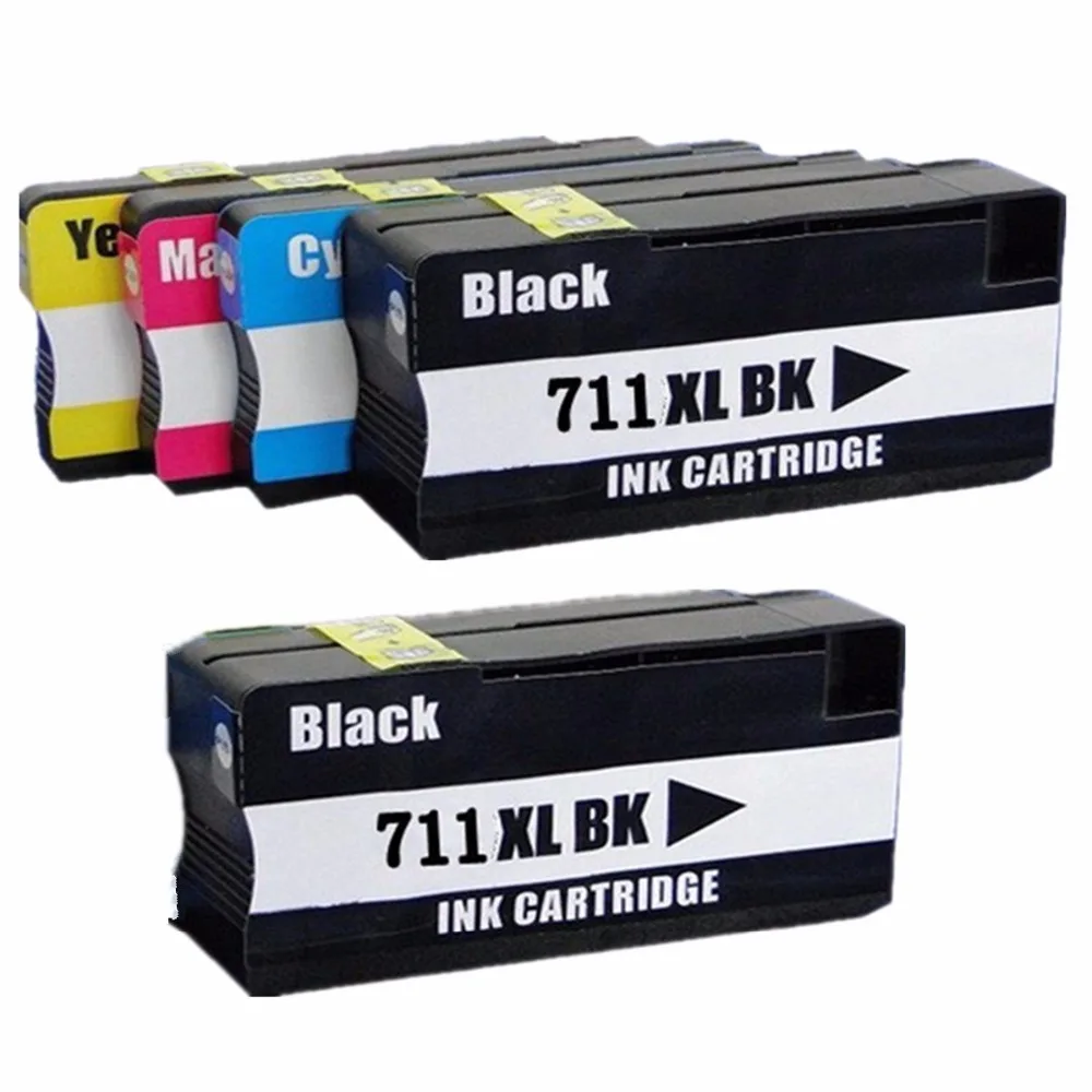 5 упак. 711 XL 711XL картриджи Замена для hp Designjet T120 24/T120 610 /T520 24/T520 36/T520 принтера |
