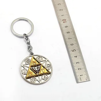 

12pcs/lot The Legend of Zelda Breath of the Wild Keychain Key Ring Chaveiro Alloy Matrix method llaveros Trinket Key Chain