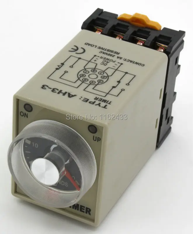 AH3 3 AC 220V On delay SPDT with SPDT instantaneous contact time relay