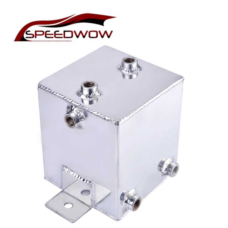 SPEEDWOW 2L Universal Car Auto Oil Catch Tank Aluminum Motor Racing