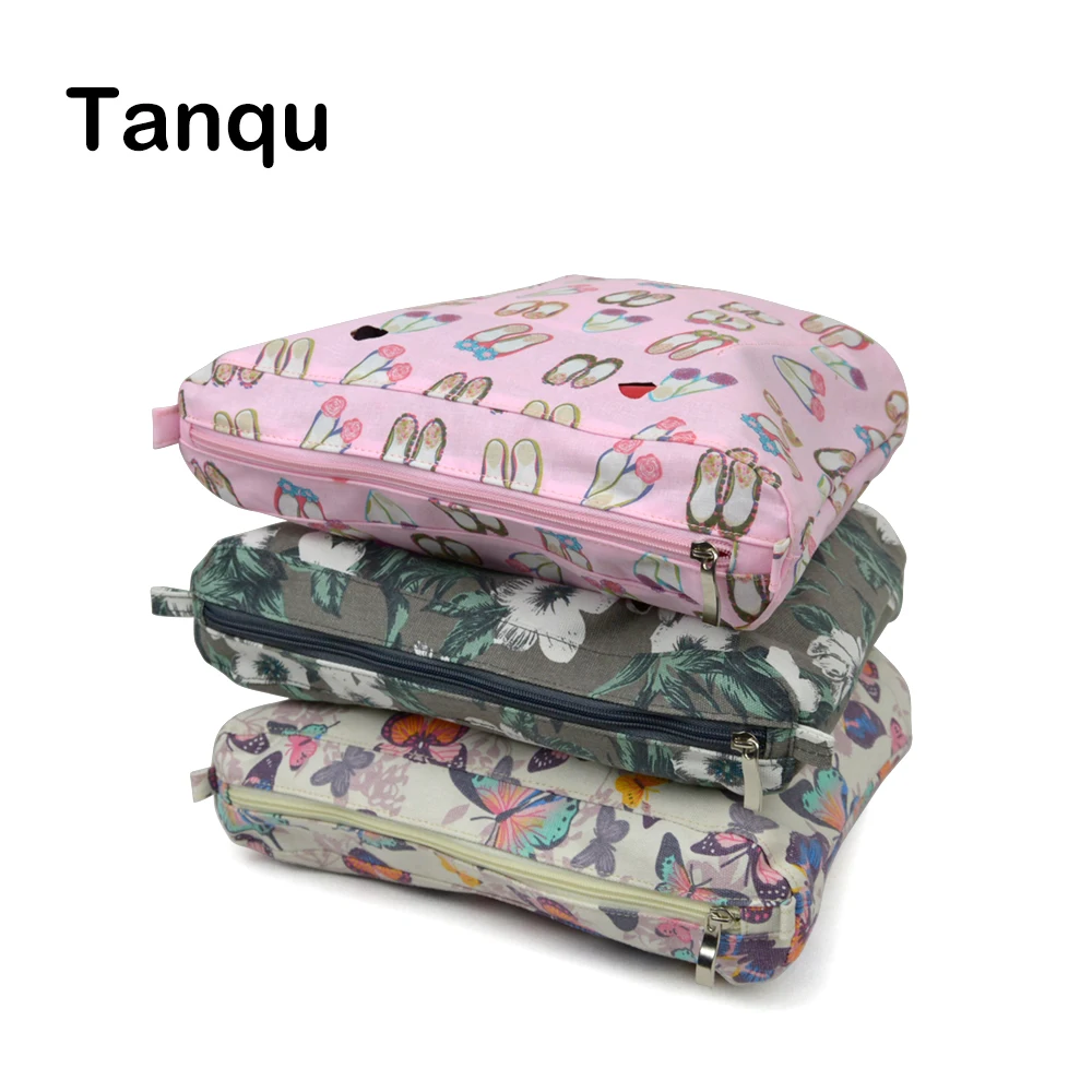 TANQU New Colorful Waterproof Inner Lining Insert Zipper Pocket for Mini Obag Canvas Inner Pocket for