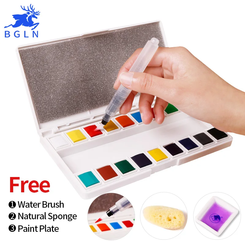 Buy Marie s 18Colors Solid Watercolor Paint High Quality Transparent