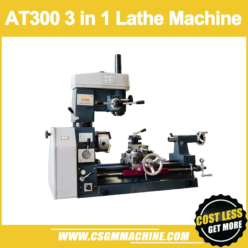 

AT-300 3 in 1 multifunction lathe machin/3 in 1 lathe machine/Drill and Mill Machine/500mm working length lathe/550W motor