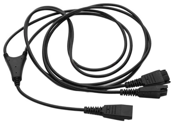 

Quick Disconnect Y Training Cord with Observer Receive Compatible with Jabra, Liberation and GN Netcom Headsets for Coaching etc
