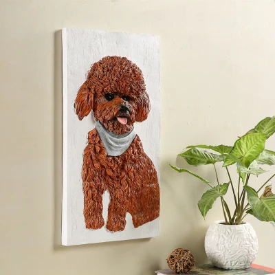 

Wall decoration hanging animal relief dog pendant creative wall mural American bedroom personality statue