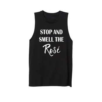 

Womens Stop and Smell the Rose Workout Casual Tank Vest Sleveless Tops Shirts