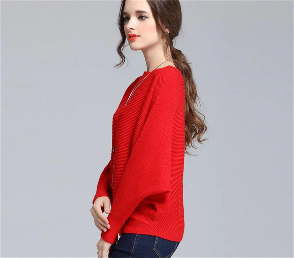One size for all Women Pullover Sweater Blouse 2017 Slash neck Knitted Blouse Women Sweater Shirt Cashmere Blusa Feminina Blouse (9)