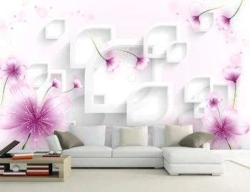 

Custom Any Size Mural Wallpaper Beautiful Dream 3D Floating Flower TV Background Wall Decoration Mural Wallpaper