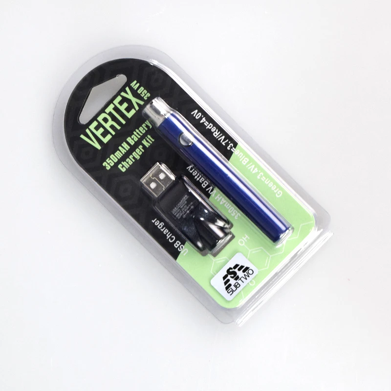 Более популярные продукты 30 шт./лот CBD vape pen 350 мАч Preheat батарея с 4 вида цветов