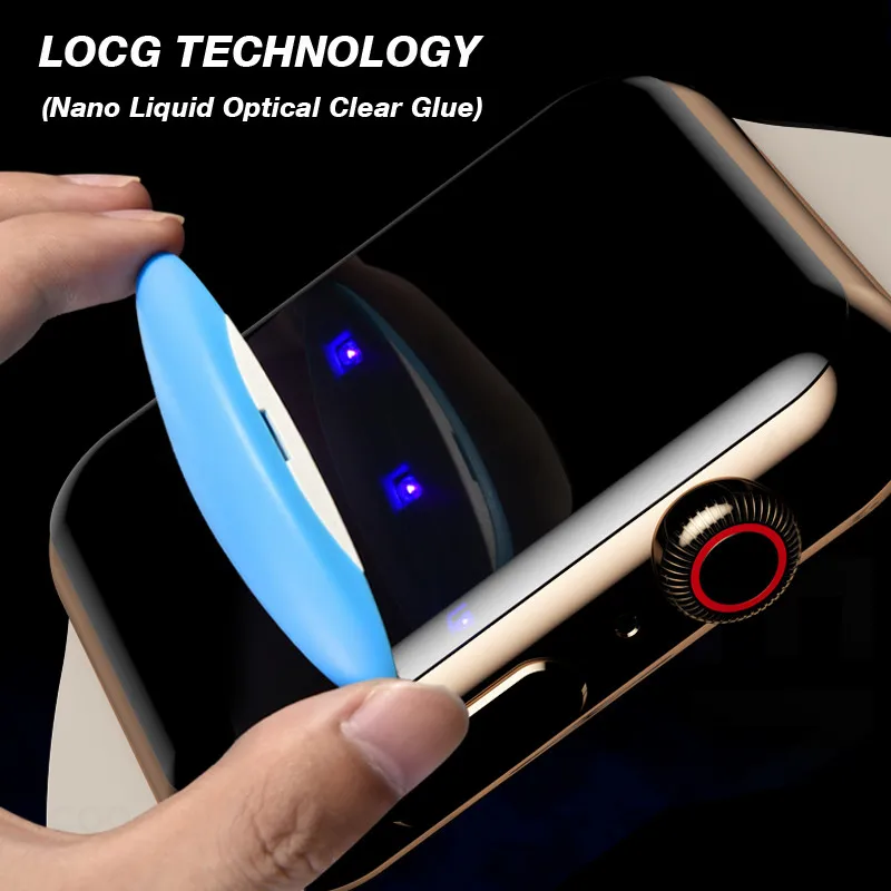 Защитная пленка Akcoo для Apple Watch 4 стекло 6D 42 38 40 44 мм ультрафиолетовое Series 2 1 3