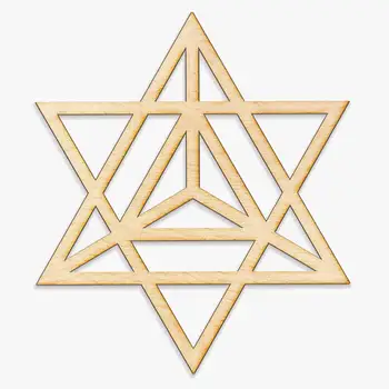 

Merkaba Wood Cut Sign - Spiritual Gift, Yoga Decor, Abstract Wall Decoration