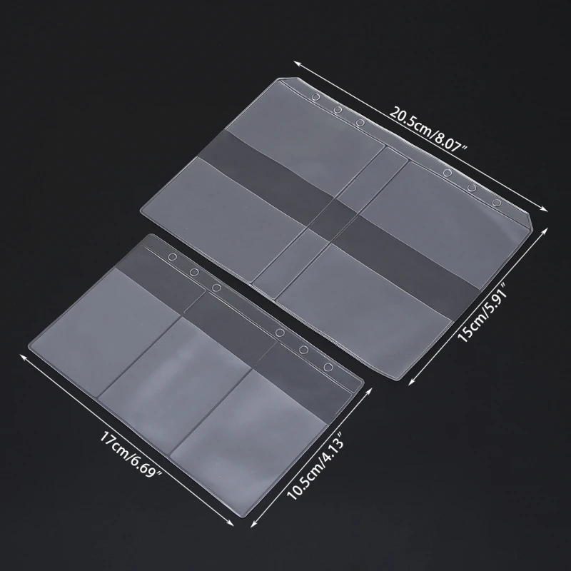 Clear Pvc Business Card Storage Bag Filing Products Holder Binder