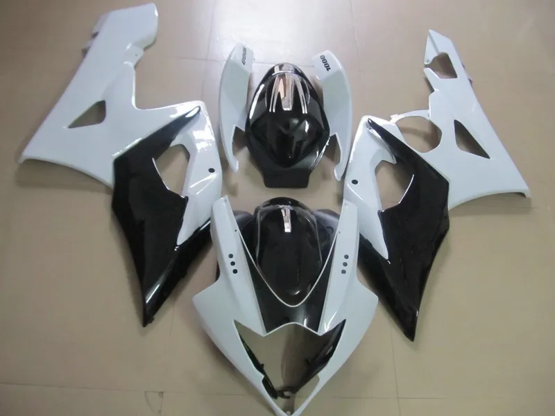 

Injection mold Fairing kit for SUZUKI GSXR1000 05 06 GSX-R GSXR 1000 K5 2005 2006 ABS White gloss black Fairings SET+gifts SD47