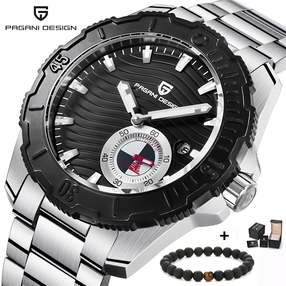 

2018 New PAGANI DESIGN Brand Fashion Men's Mechanical Watches Military Stainless Steel Automatic Self-Wind Waterproof Wristwatch