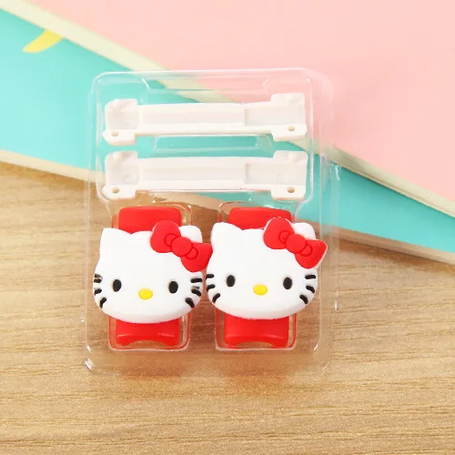 Креативные персонажи из мультфильмов Kawaii Animal Hello Cat, Бэтмен, usb-кабель для наушников, защита для зарядки мобильных телефонов - Цвет: R