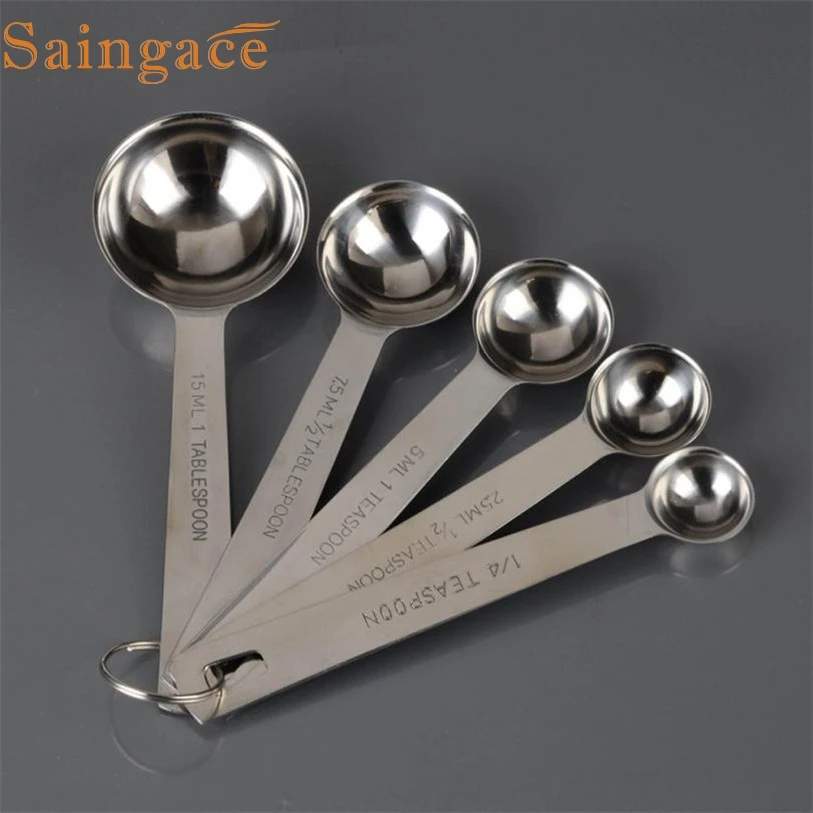 5 Pieces Combination Stainless Steel Measuring Spoons For 1.25ML to
