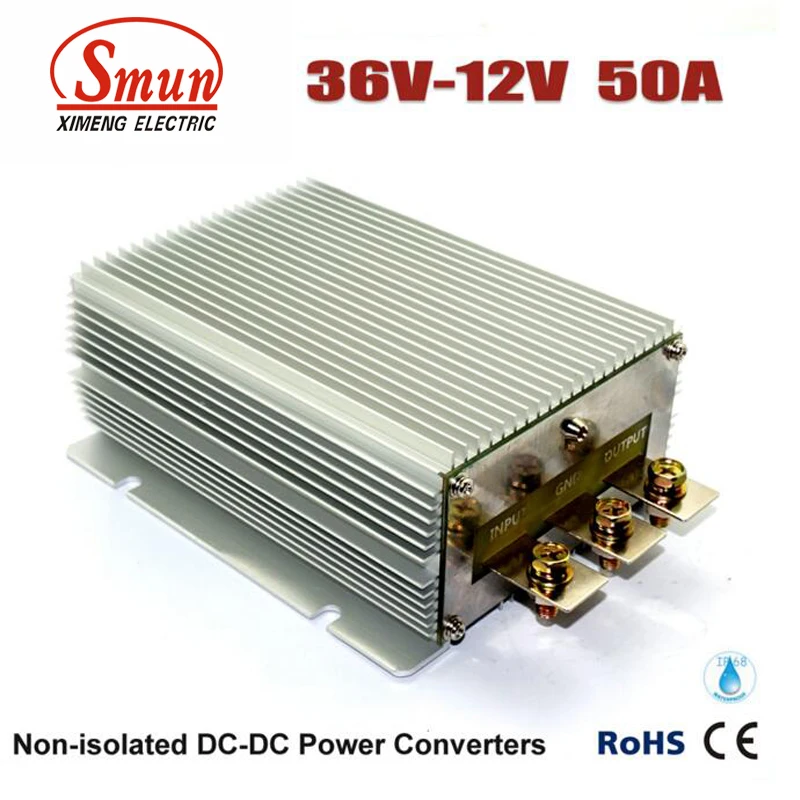 

Waterproof IP68 36VDC to 12VDC 50A 600W Buck DC-DC Converter Power Supply