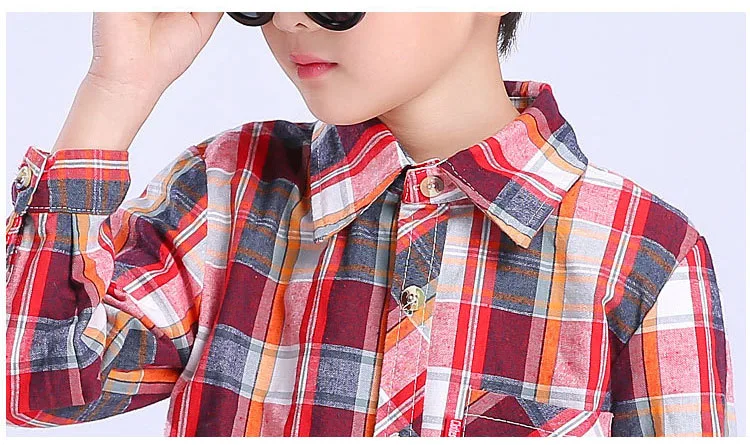 fashion child baby big boy shirt long sleeve spring 2018 plaid tops children school clothing cotton kids school shirts for boys blouses clothes 5 6 7 8 9 10 11 12 13 14 15 years little big teenage boys baby shirt teenage tops clothing (7)