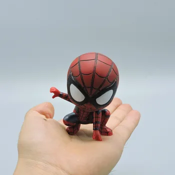 

Original Garage Kit Classic Toy Comic Marvel: Spiderman 7cm Cute Mini PVC Spider Man Figure Collectible Model Loose Toy Kids