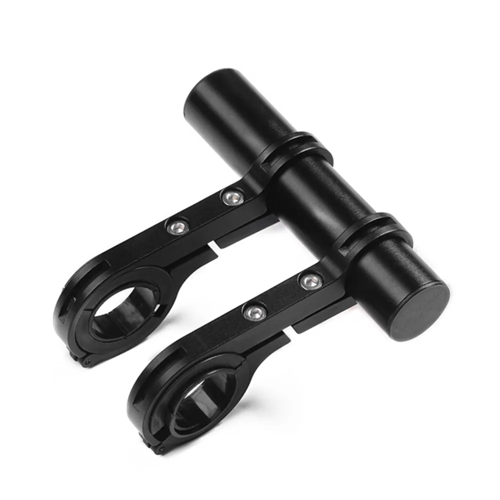 10CM aluminum alloy bicycle accessories flashlight seat bracket handlebar bicycle accessories extender bracket 7.18 - Цвет: Black