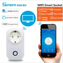 

Sonoff S20 Smart Home Charging Adapter Wireless Smart Switch WIFI Remote Controller Power Socket by phone work with Alexa