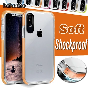 

1000pcs Double Color Soft TPU Shockproof Transparent Case For iPhone XS Max XR X 8 7 Plus 6 6S Ultra Thin Slim Protective Cover