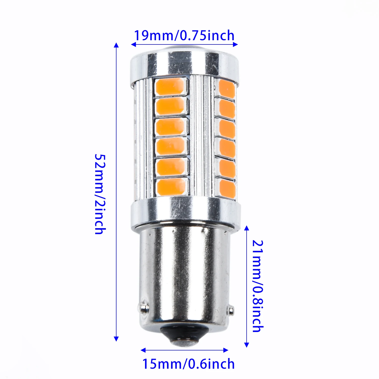4X BAU15S P21W 1156PY 33SMD вспышка-стробоскоп для автомобиля Стоп светодиодный сигнальный Светильник лампы