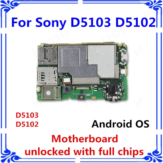 

D5103 D5102 MB replaced panel Unlocked For Sony Xperia T3 D5103 D5102 Motherboard installed Android OS fee full chips card/plate