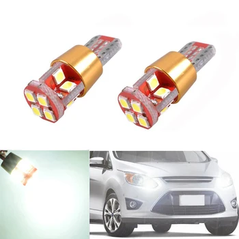 

2x LED T10 W5W Car Parking Light Wedge Light For Ford Focus 2 1 Fiesta Mondeo 4 3 Transit Fusion Kuga Ranger Mustang KA S-max