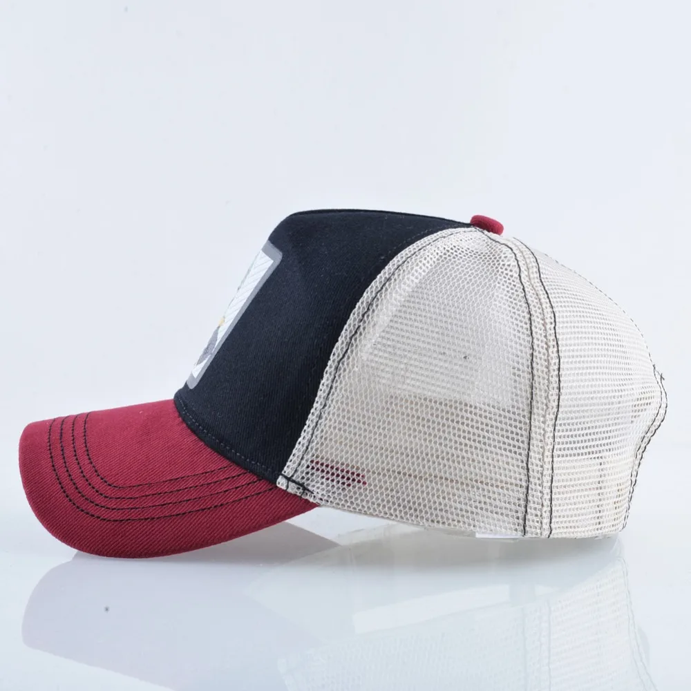 TQMSMY الصيف الرجال شبكة قبعات سائقي الشاحنات أنيمي الطابع بولما] النساء قبعة بيسبول الرجال Snapback قبعة قابل للتعديل Gorras TMDH101