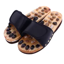 BEAU-галька массажные тапочки для стоп Рефлексология ноги пожилых Акупунктура обувь ортопедическая сандалии тапочки оздоровительный