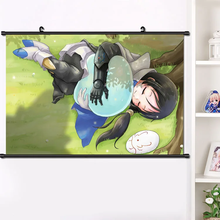 Японское аниме Манга Tensei shitara Slime Datta Ken Tempest Rimuru Косплей Стена Свиток настенный
