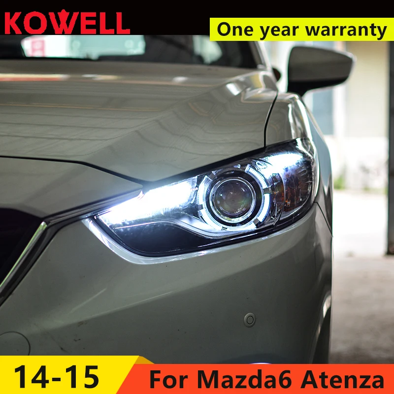 KOWELL стайлинга автомобилей для Mazda 6 фары новинка Mazda6 Atenza светодиодный фар DRL Bi Xenon объектив высокого ближнего парковка
