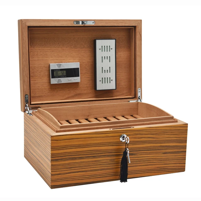 Solid cedar wood Moisturizing Device Cigar Humidor smoking tools Zebra