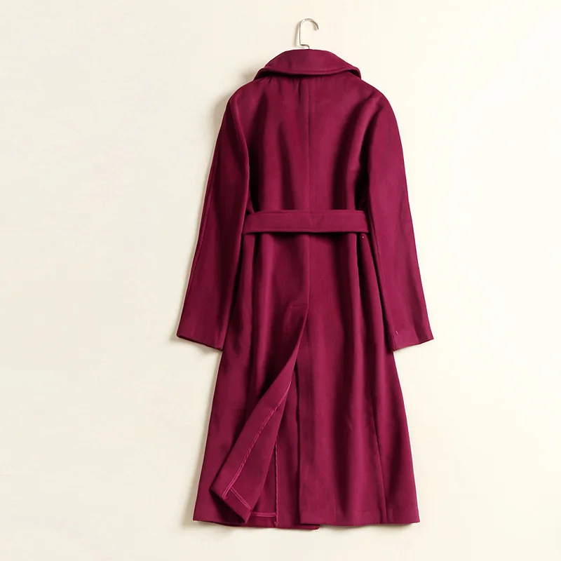 Laine De Haute face Veste Femmes Manteau Manteaux Qualité Vestes Long Bourgogne D'hiver Élégant 2018 Double Lâche Femme Cachemire Cardigan f5nwCxCq