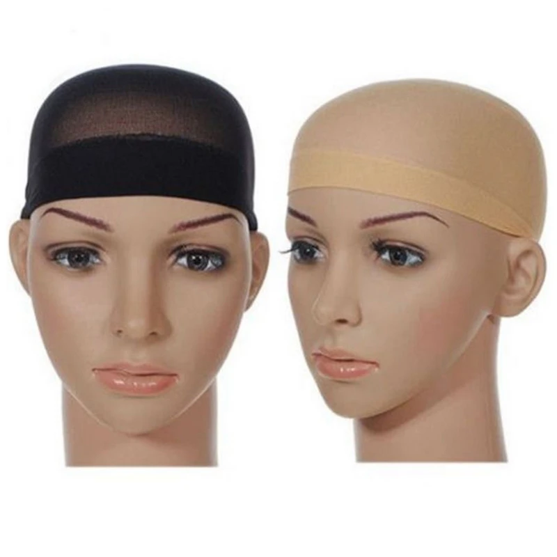 2pcs 2Colors Soft Wig Caps Unisex Stretchable Elastic Mesh Hair Net