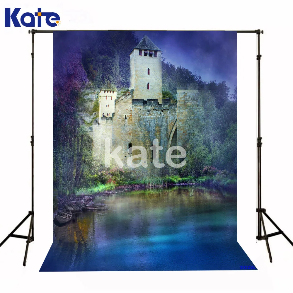 

300cm*150cm(10*5ft) Kate Photography Backdrops Purple Dream Mountains Rivers Castles Bhotography Background Photographic Studio