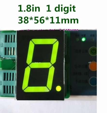 

1.8 inch 1 Bit 7 Segment Green LED Display 1.8" 1.8in Digital Tube Plastic Metal Common anode cathode(Nixie tube) 3.6V