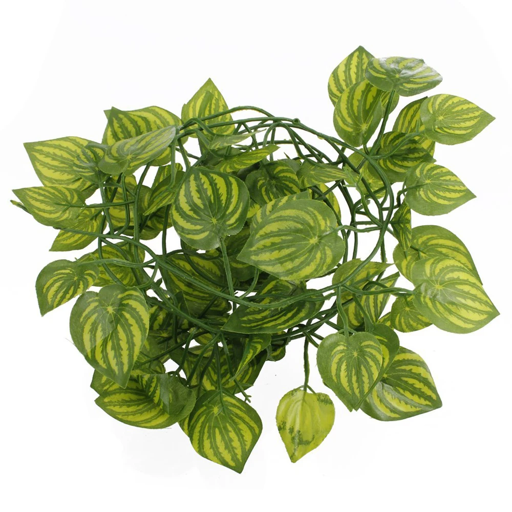 

2M Artificial Ivy Leaf Garland Plants Vine Fake Foliage Green Watermelon Leaf Rattan Plant Wedding Home Garden Decoration