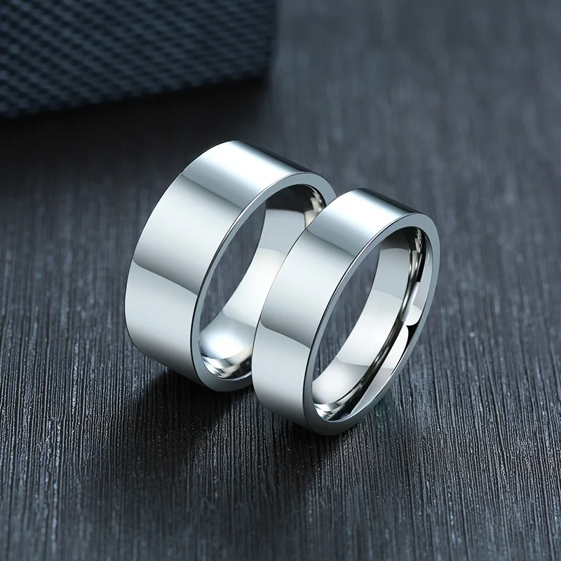 Vnox обручальные кольца для женщин и мужчин, не выцветает, серебряный цвет, нержавеющая сталь, на заказ