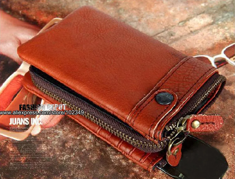 Винтажный дизайнерский мужской кожаный бумажник из воловьей кожи, кошелек из натуральной кожи со съемным карманом для монет, бумажник из мягкой кожи